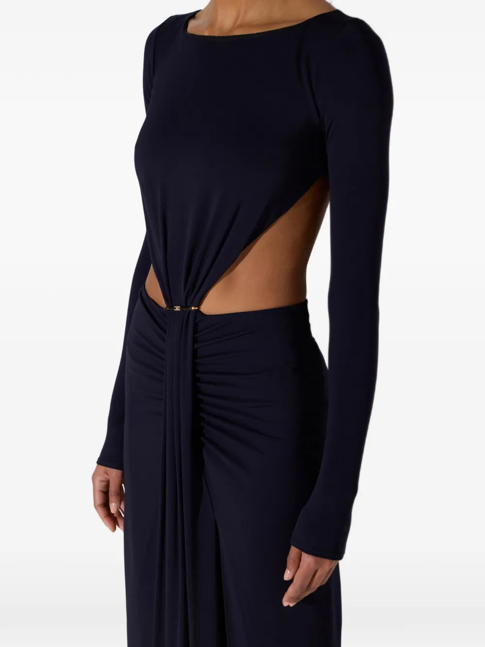 Elisabetta Franchi Jurk van jersey met uitgesneden details Blauw