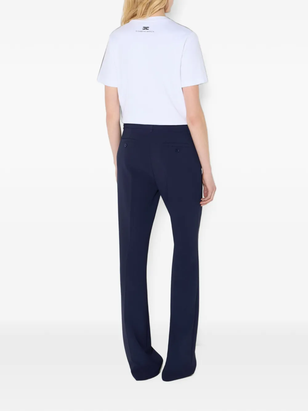 Elisabetta Franchi Jersey T-shirt met logo Wit