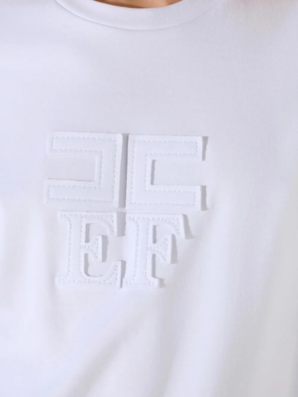 Elisabetta Franchi Jersey T-shirt met logo Wit
