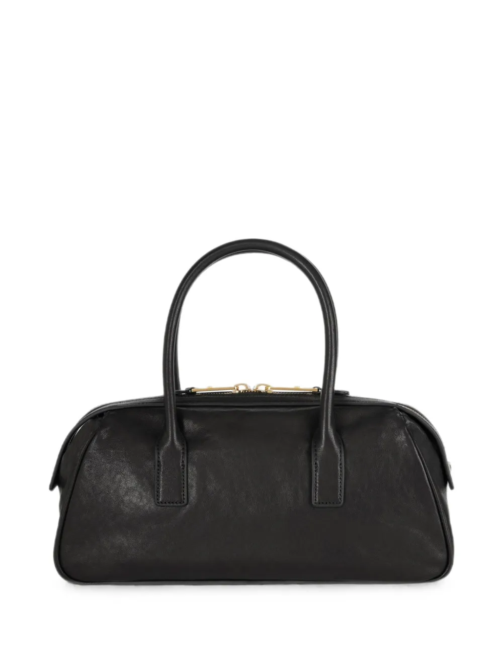 Elisabetta Franchi Kleine Boston tas van nappa leer Zwart