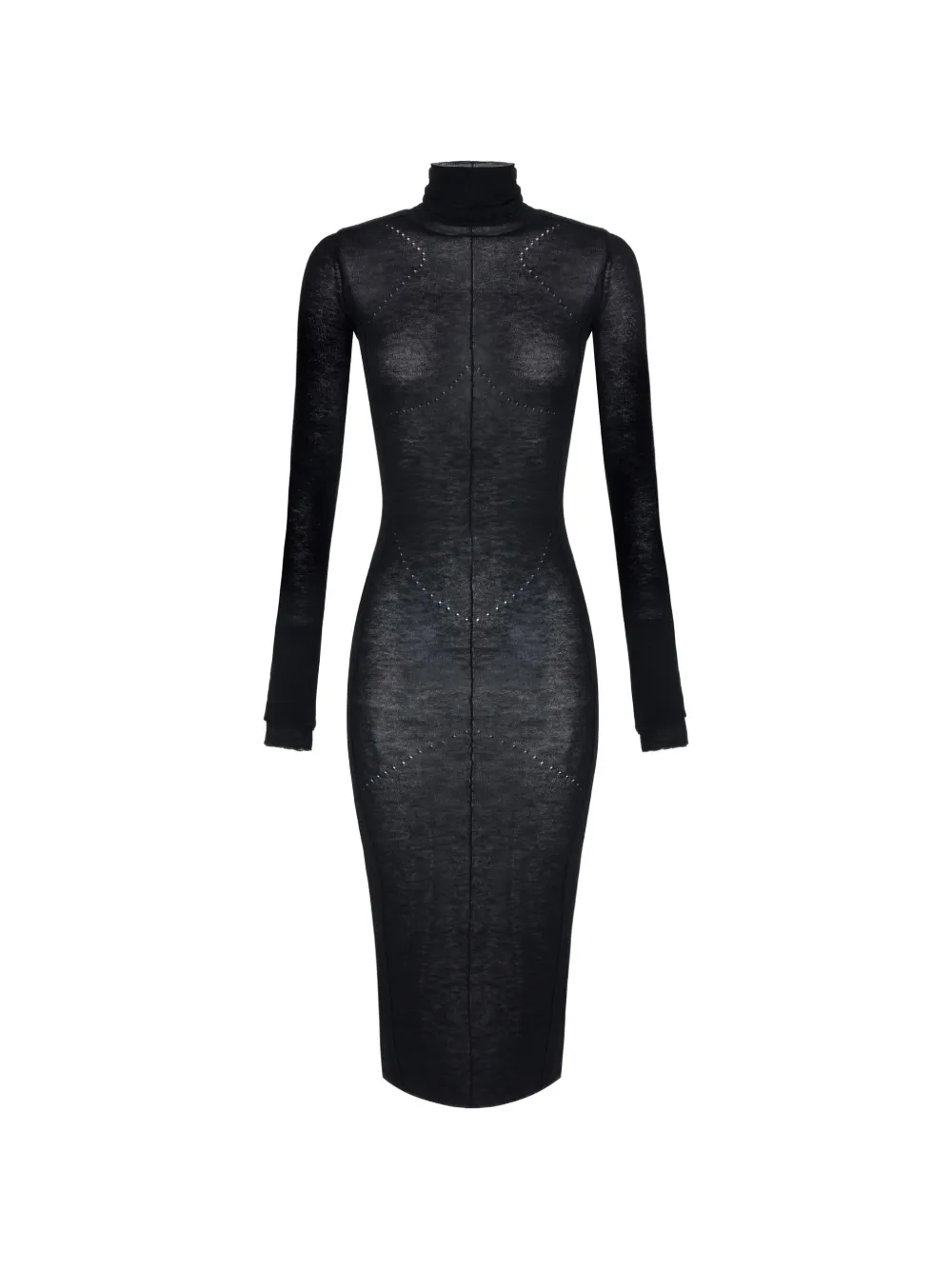 Elisabetta Franchi Minikleid mit Lochstrickmuster - Schwarz