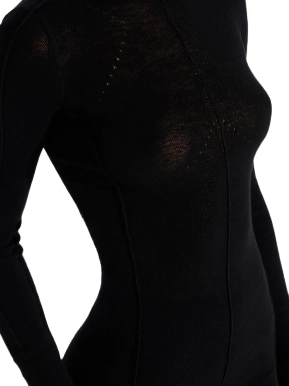 Elisabetta Franchi Opengebreide mini-jurk Zwart