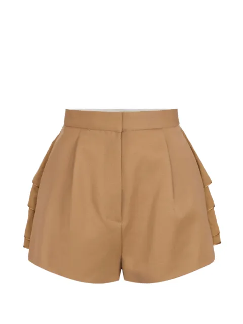 Elisabetta Franchi gabardine shorts with flounces