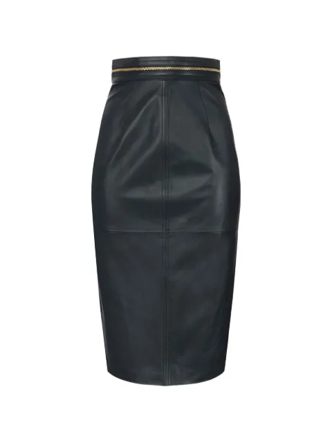 Elisabetta Franchi leather skirt with zip