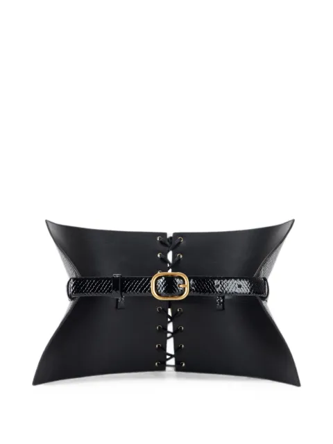 Elisabetta Franchi python-print bustier-style belt