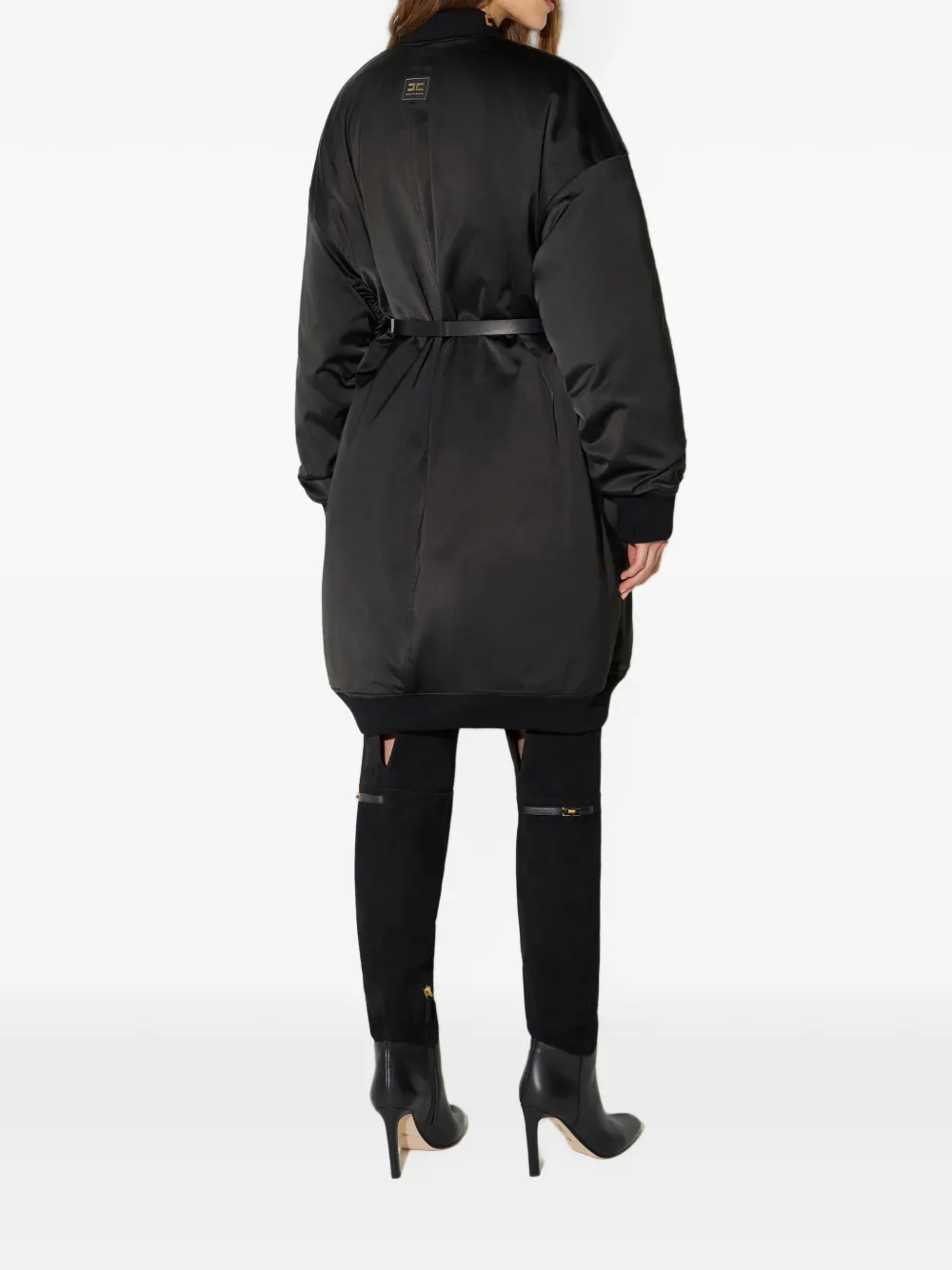 Elisabetta Franchi Voile donsjack Zwart