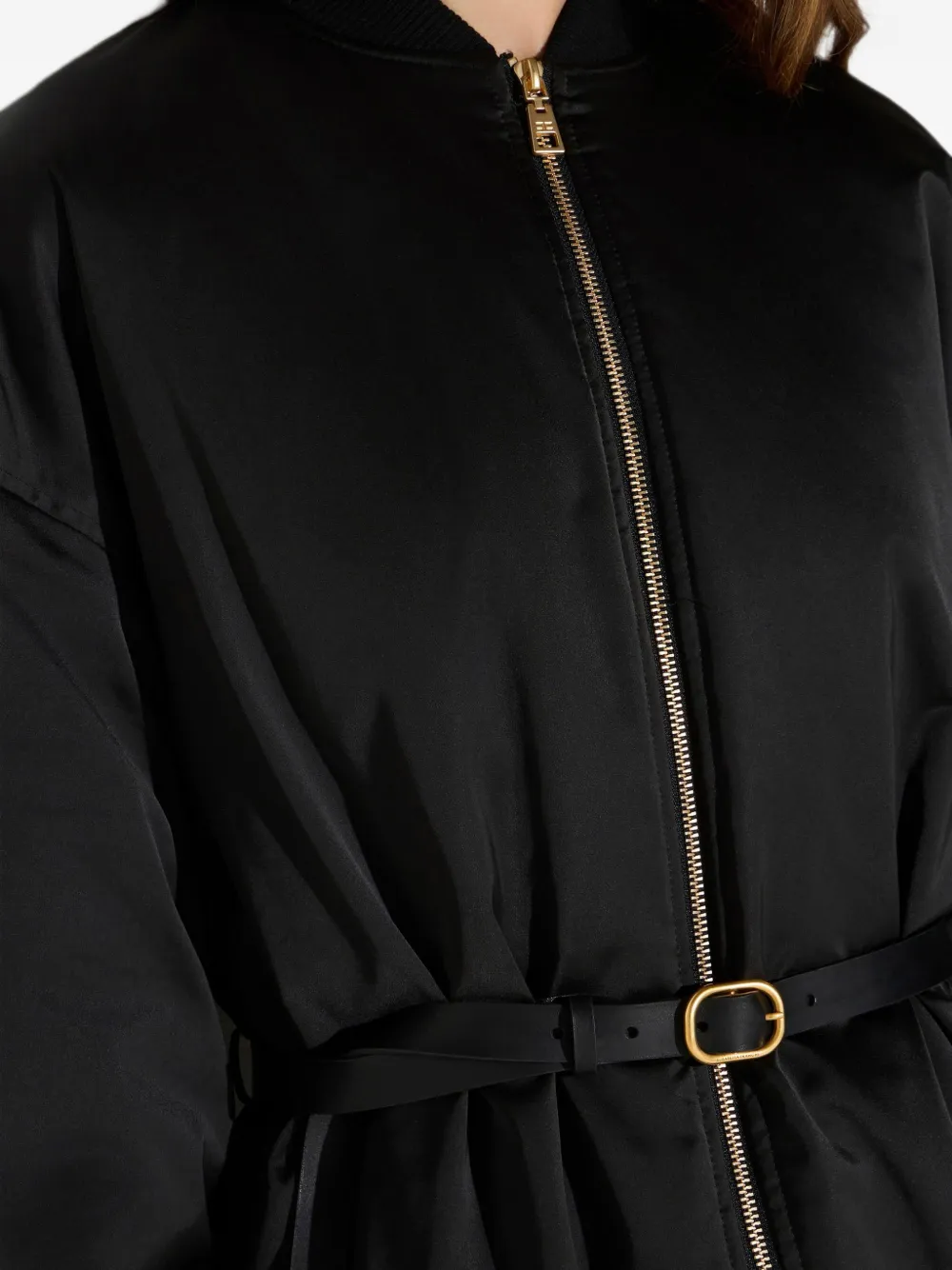 Elisabetta Franchi Voile donsjack Zwart