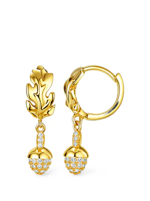 Velora Vie Druantias Whisper leaf-and-acorn earrings