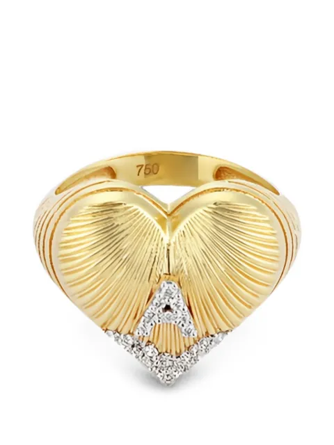 Maveroc anillo con diamante y motivo de corazón
