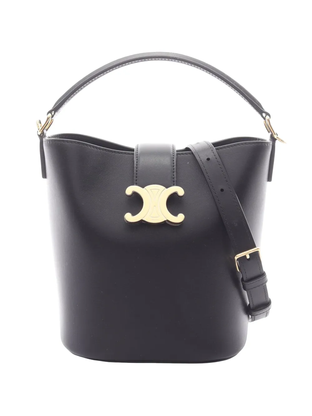 Celine Pre-Owned 2010-2026 Small Smooth Calfskin Louise Bucket Bag satchel - Black