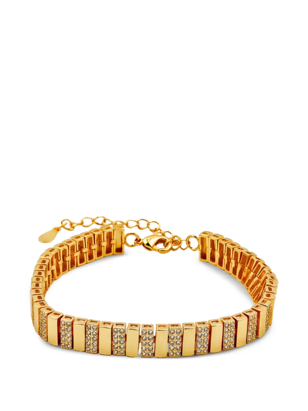 Lady D World Tennisarmband mit Pavé - Gold