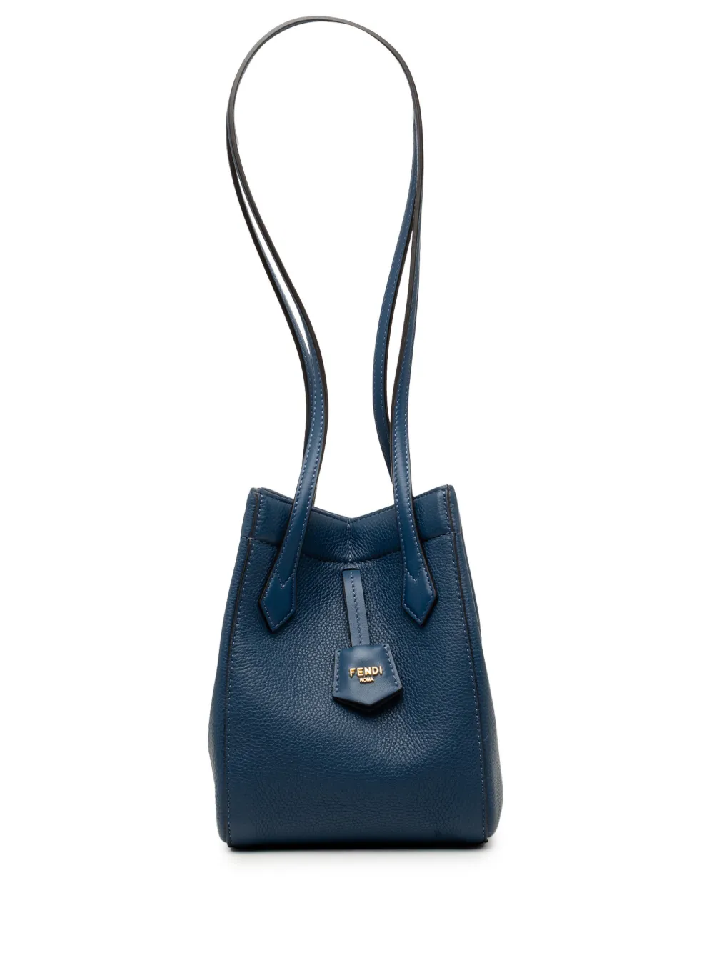 Fendi Pre-Owned 2023-2024 Mini Leather Origami shoulder bag - Blue