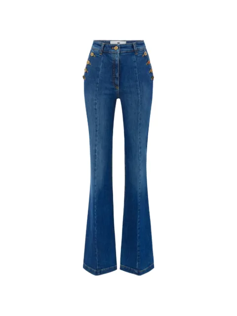 Elisabetta Franchi palazzo jeans with row of buttons