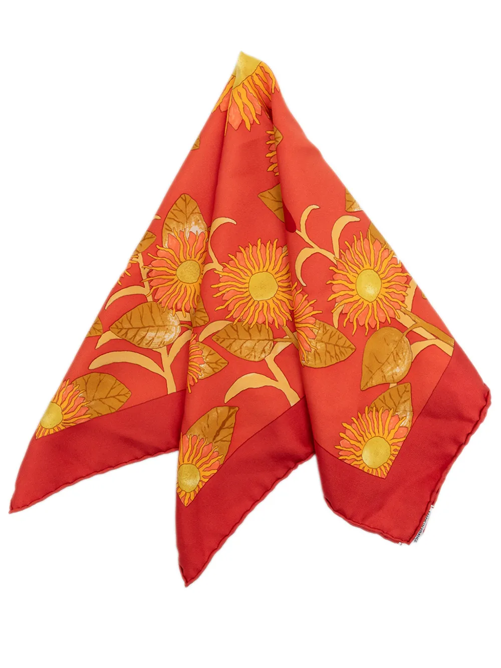 Hermès Pre-Owned 2000-2026 Tourne Sols Silk handkerchief - Orange
