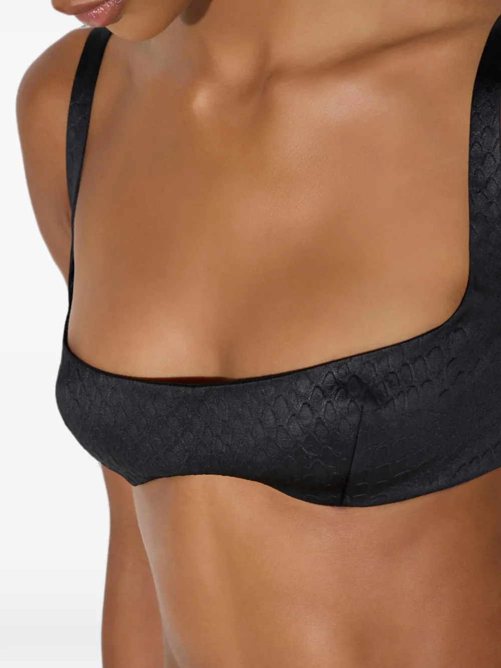 Elisabetta Franchi Taffeta bh met vissen-patroon Zwart