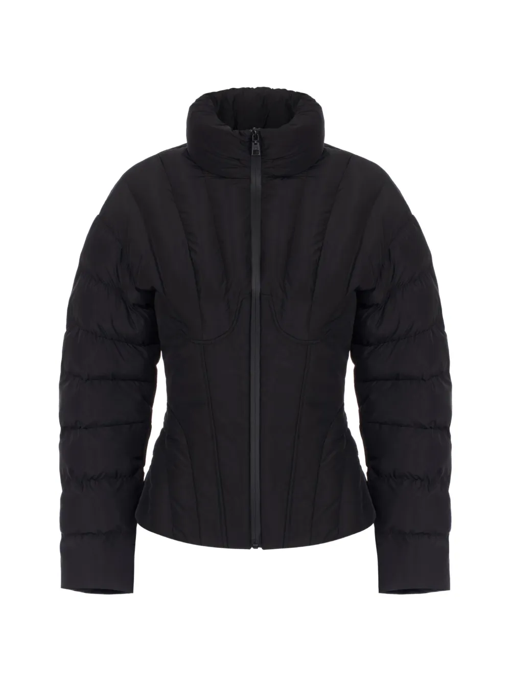 Elisabetta Franchi Daunenjacke aus Voile-Stoff - Schwarz