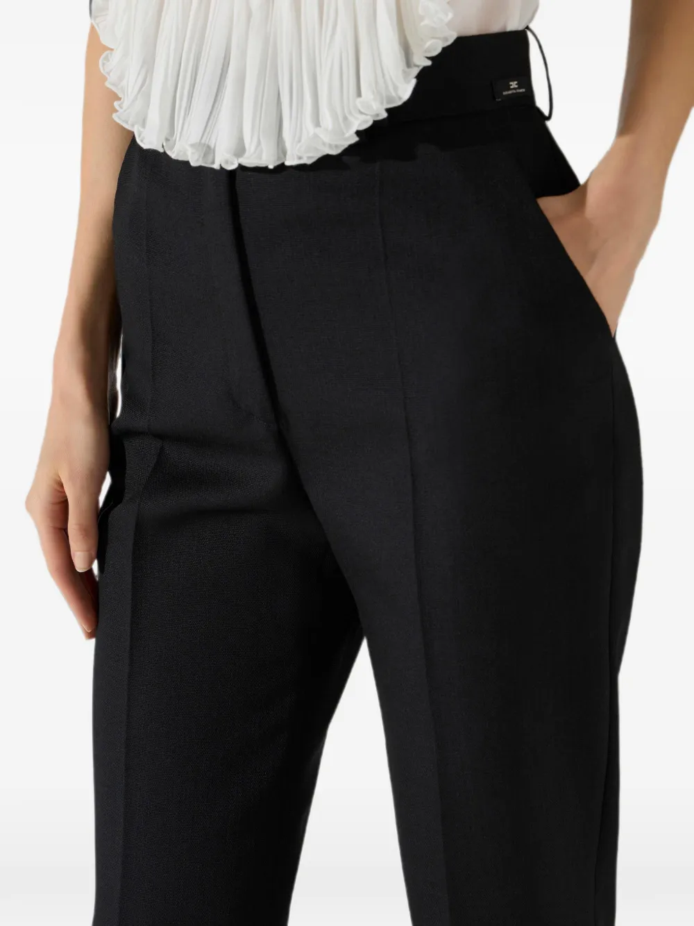 Elisabetta Franchi Wollen broek Zwart