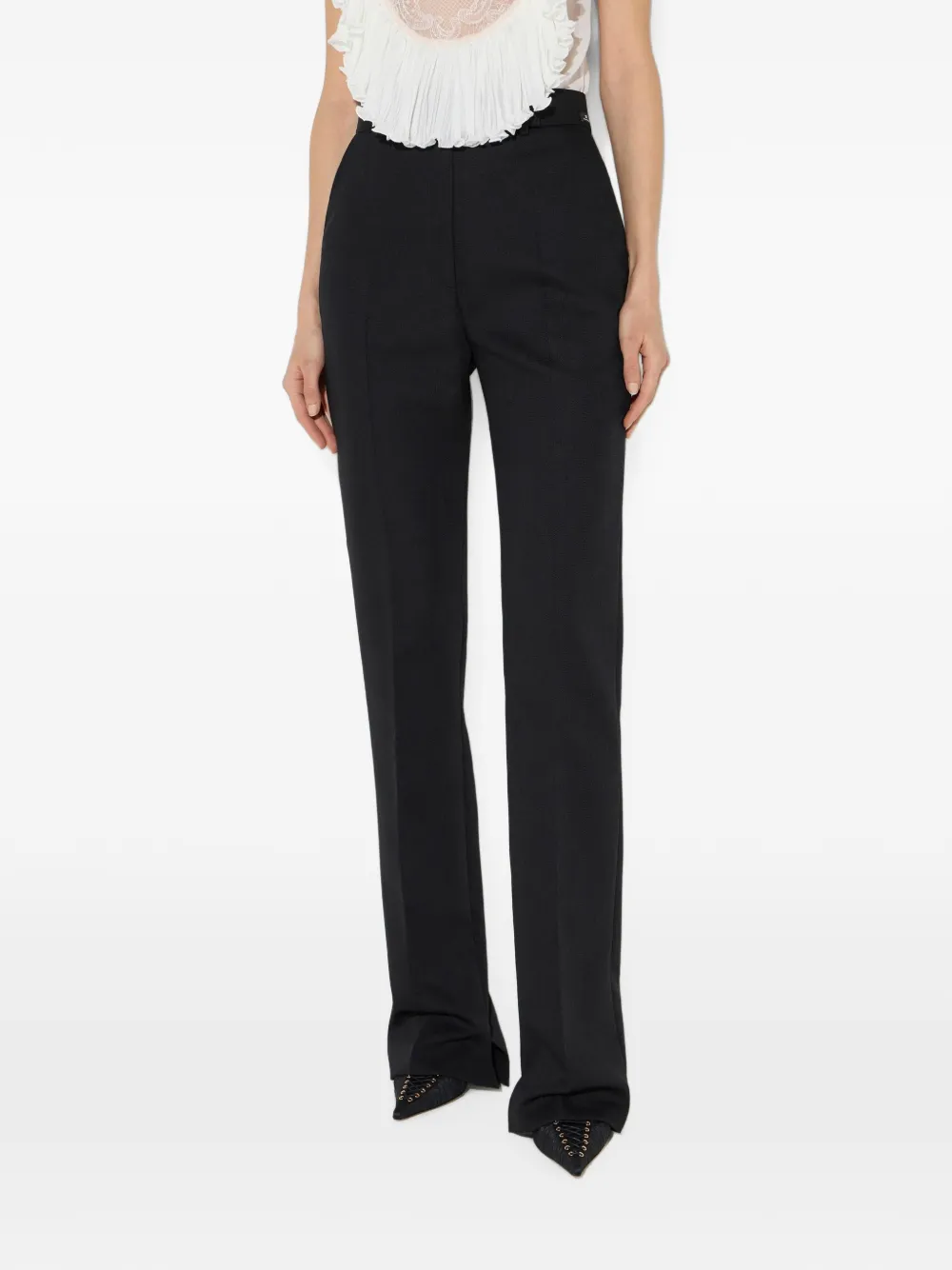 Elisabetta Franchi Wollen broek Zwart