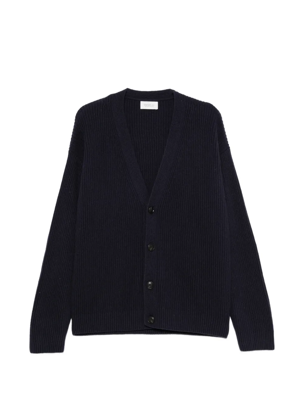 Diana Studio ribbed-knit V-neck cardigan - Blue