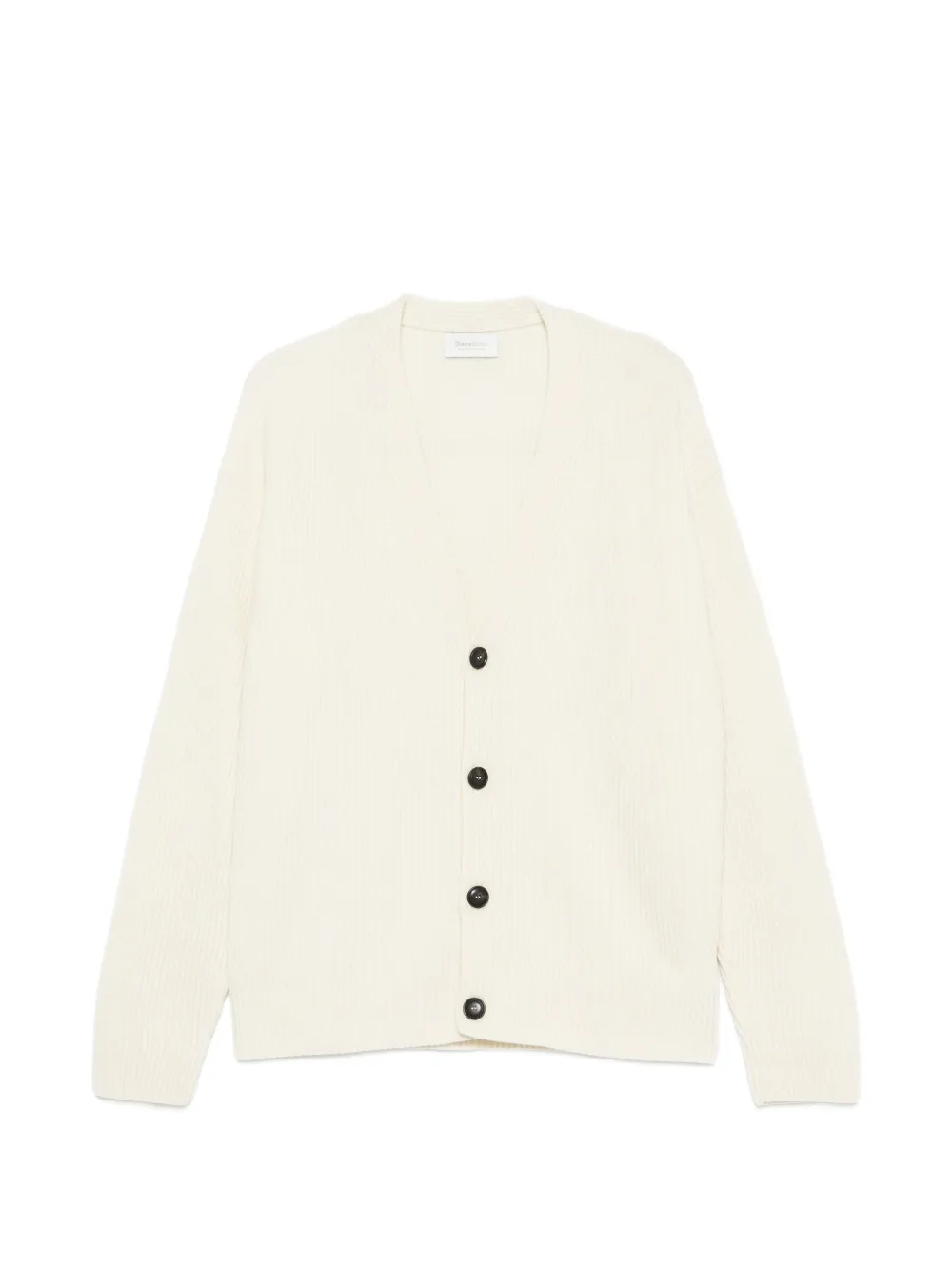 Diana Studio ribbed-knit V-neck cardigan - Toni neutri