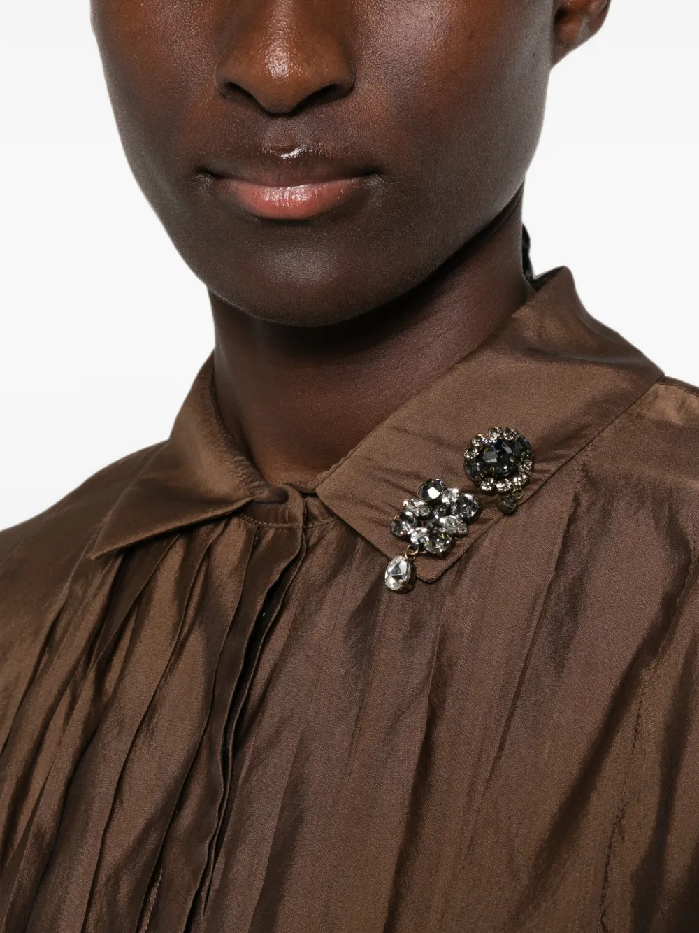 'S Max Mara Midi-jurk verfraaid met kristallen Bruin