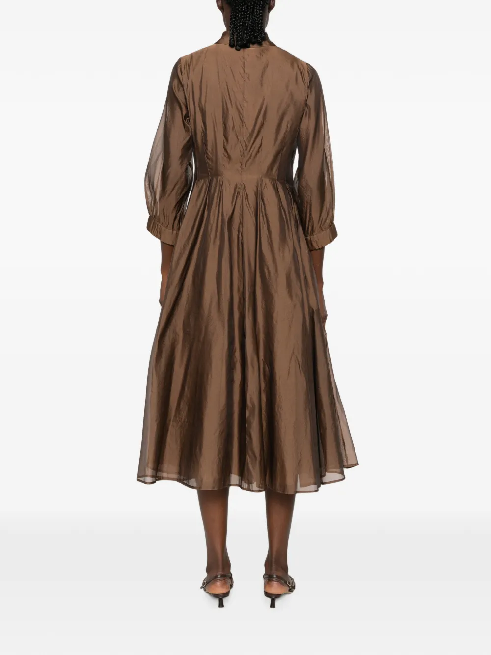 'S Max Mara Midi-jurk verfraaid met kristallen Bruin