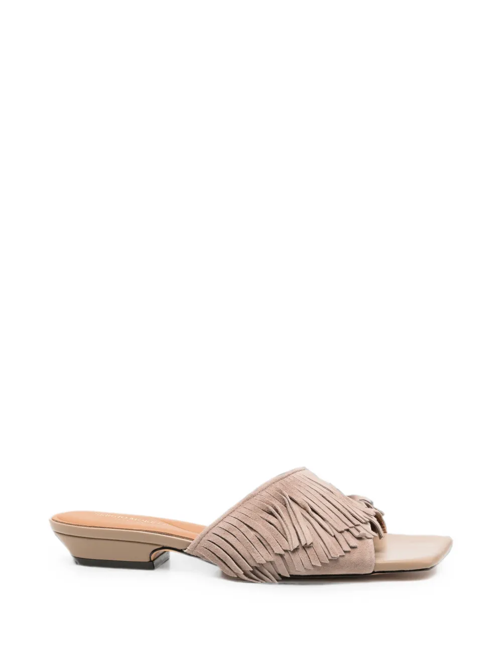 SERGIO MORETTI FIRENZE fringed suede sandals - Toni neutri