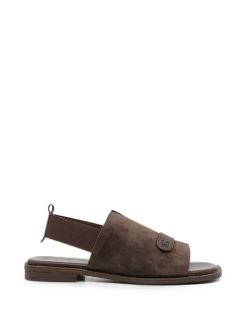 SERGIO MORETTI FIRENZE logo-plaque slingback sandals