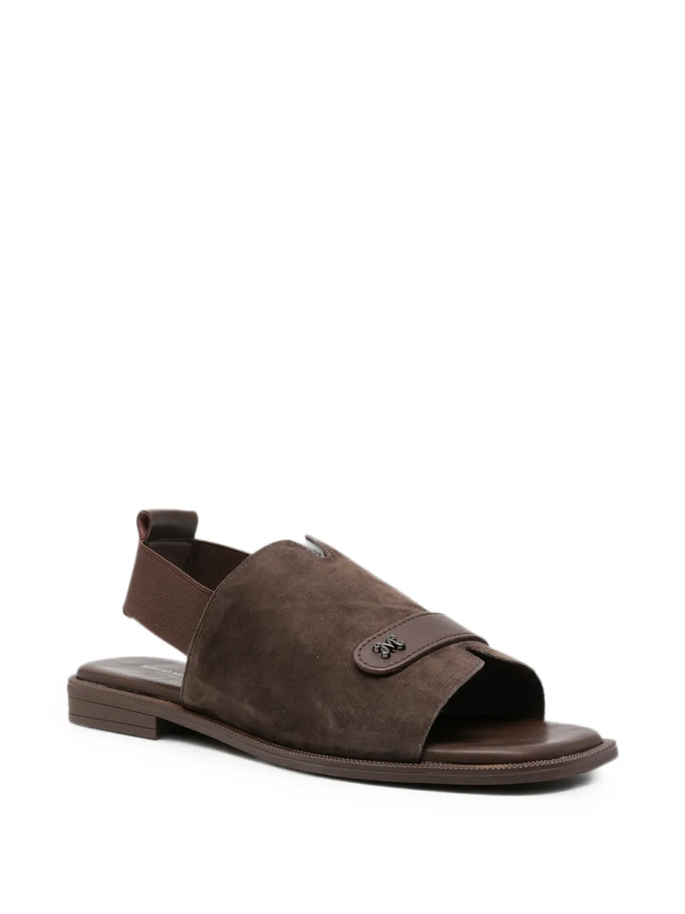 SERGIO MORETTI FIRENZE logo-plaque slingback sandals Bruin
