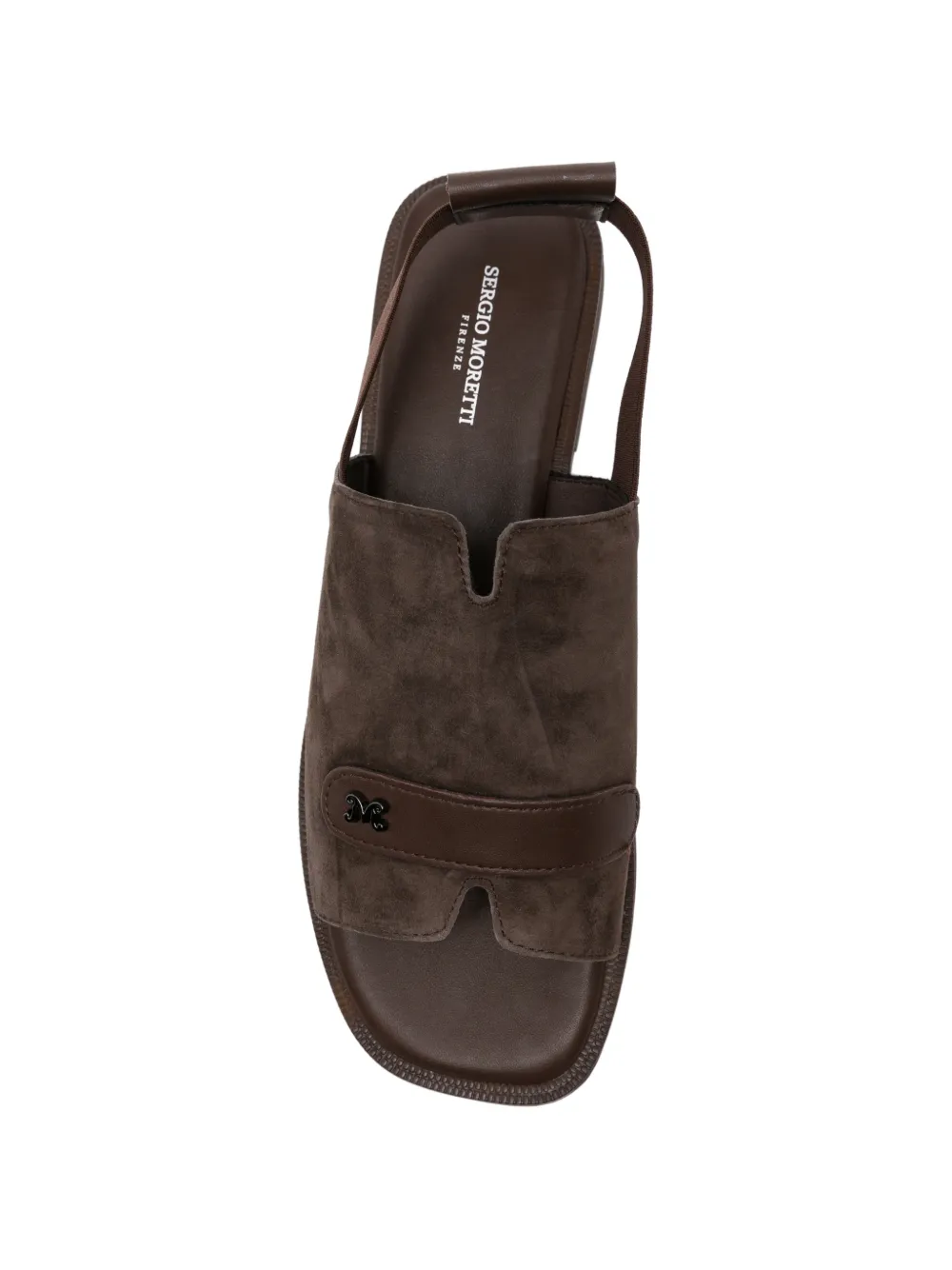 SERGIO MORETTI FIRENZE logo-plaque slingback sandals Bruin