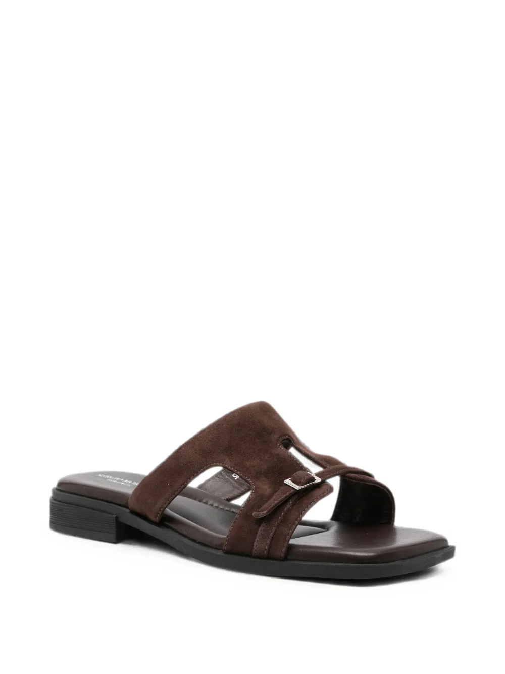 SERGIO MORETTI FIRENZE buckle-detail suede sandals Bruin