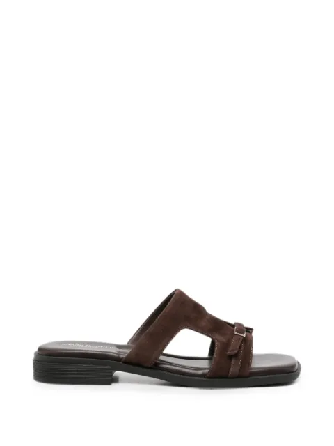 SERGIO MORETTI FIRENZE buckle-detail suede sandals