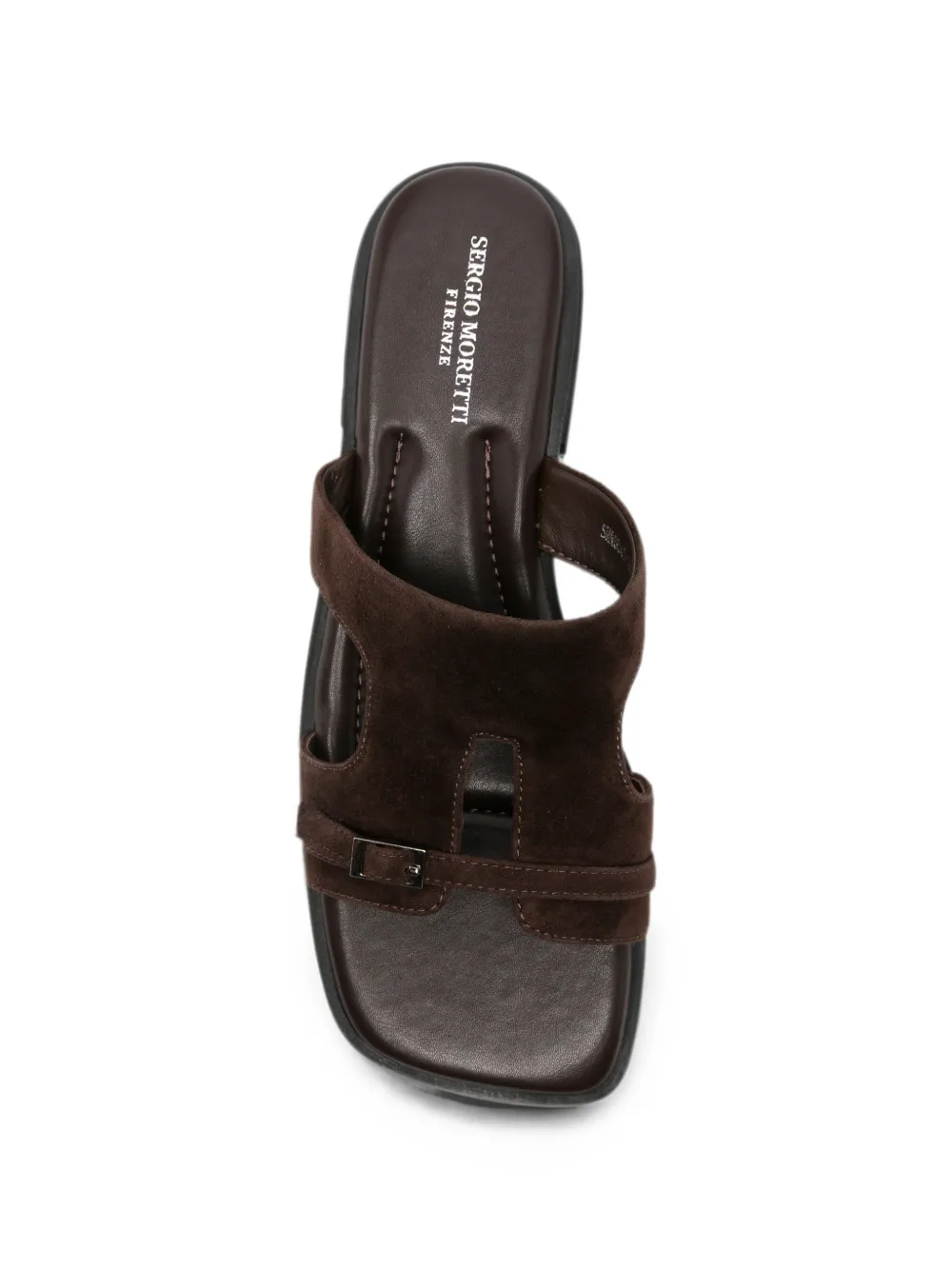 SERGIO MORETTI FIRENZE buckle-detail suede sandals Bruin