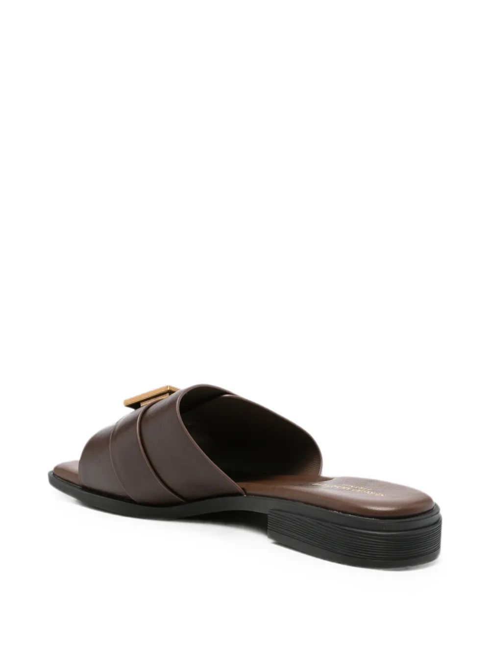 SERGIO MORETTI FIRENZE buckle-detail leather sandals Bruin