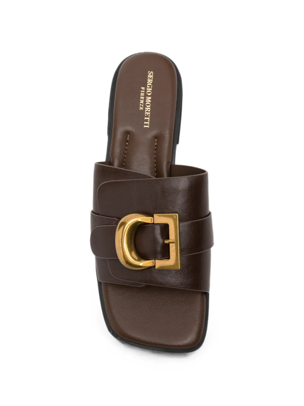 SERGIO MORETTI FIRENZE buckle-detail leather sandals Bruin