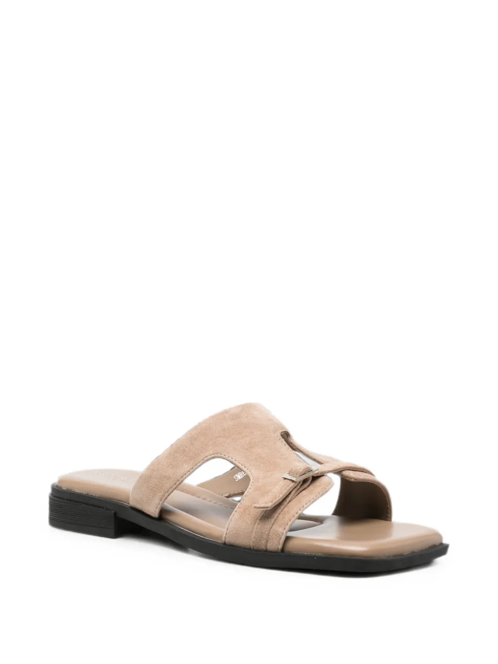 SERGIO MORETTI FIRENZE buckle-detail suede sandals Beige