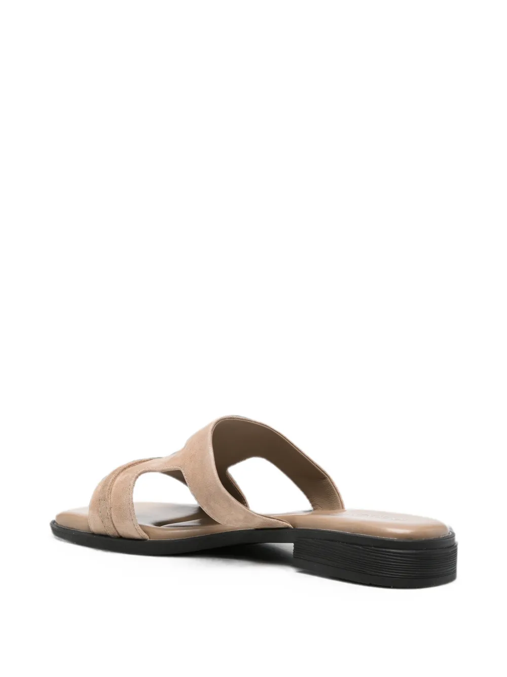 SERGIO MORETTI FIRENZE buckle-detail suede sandals Beige