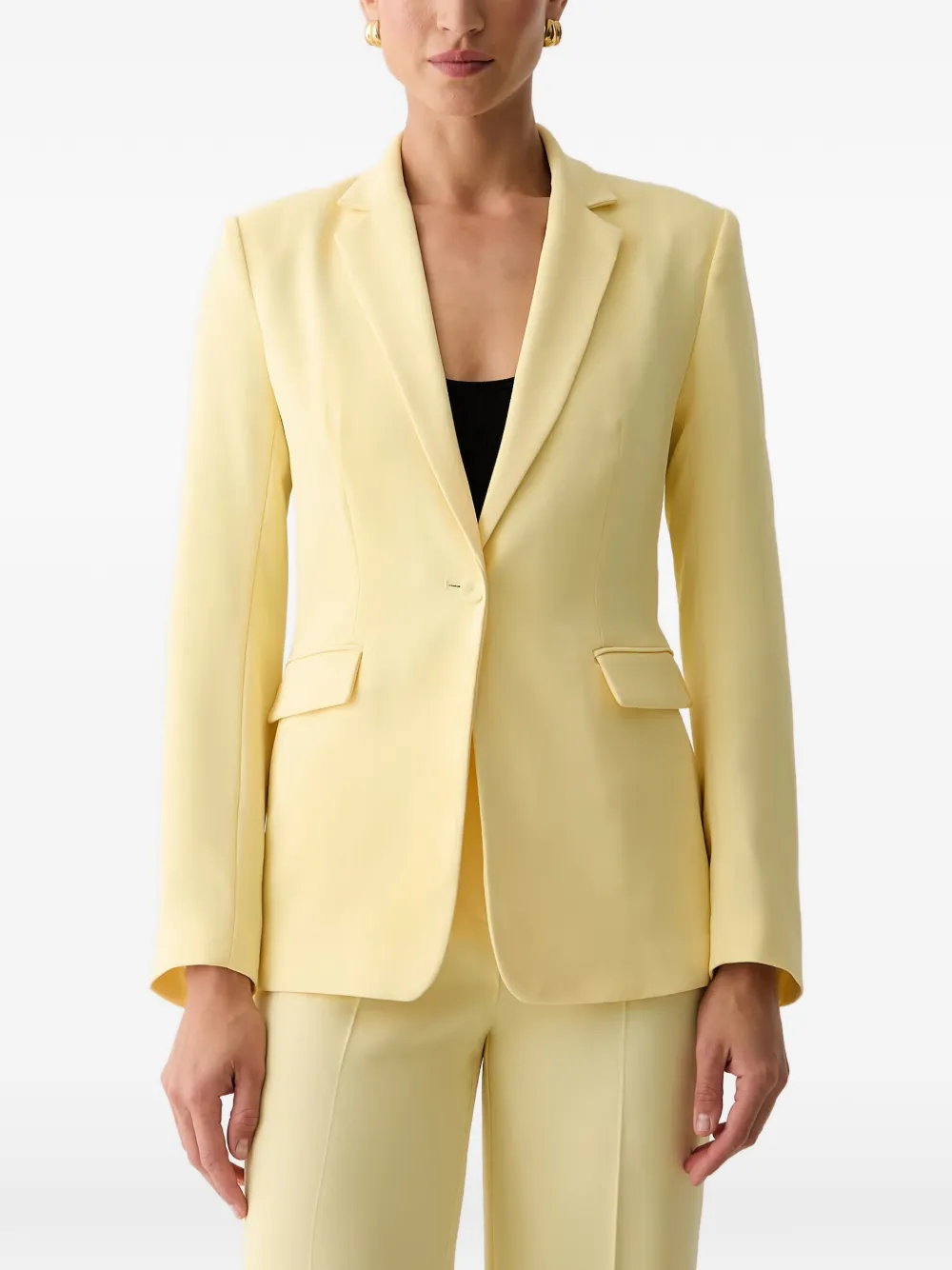 Morgan Single-breasted Notched-lapels Jacket In Orange