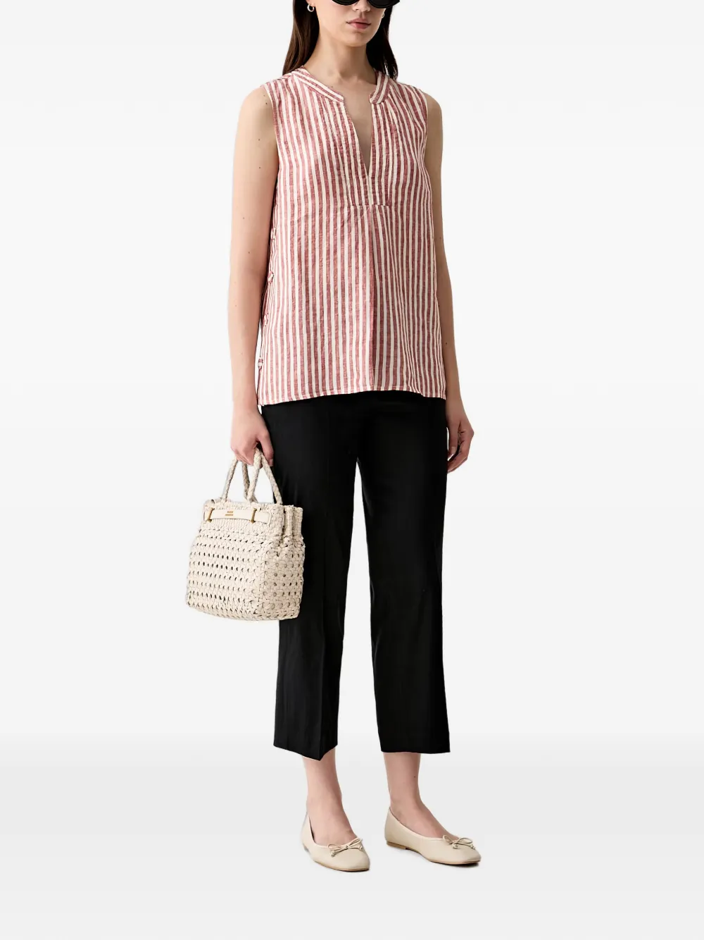 Sisley Cropped broek Zwart