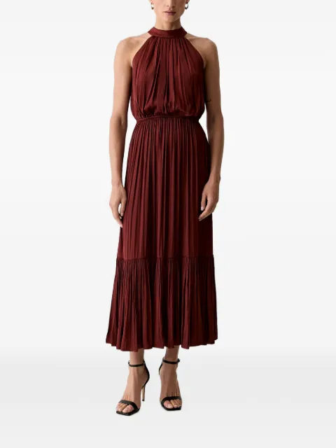 Morgan pleated midi dress