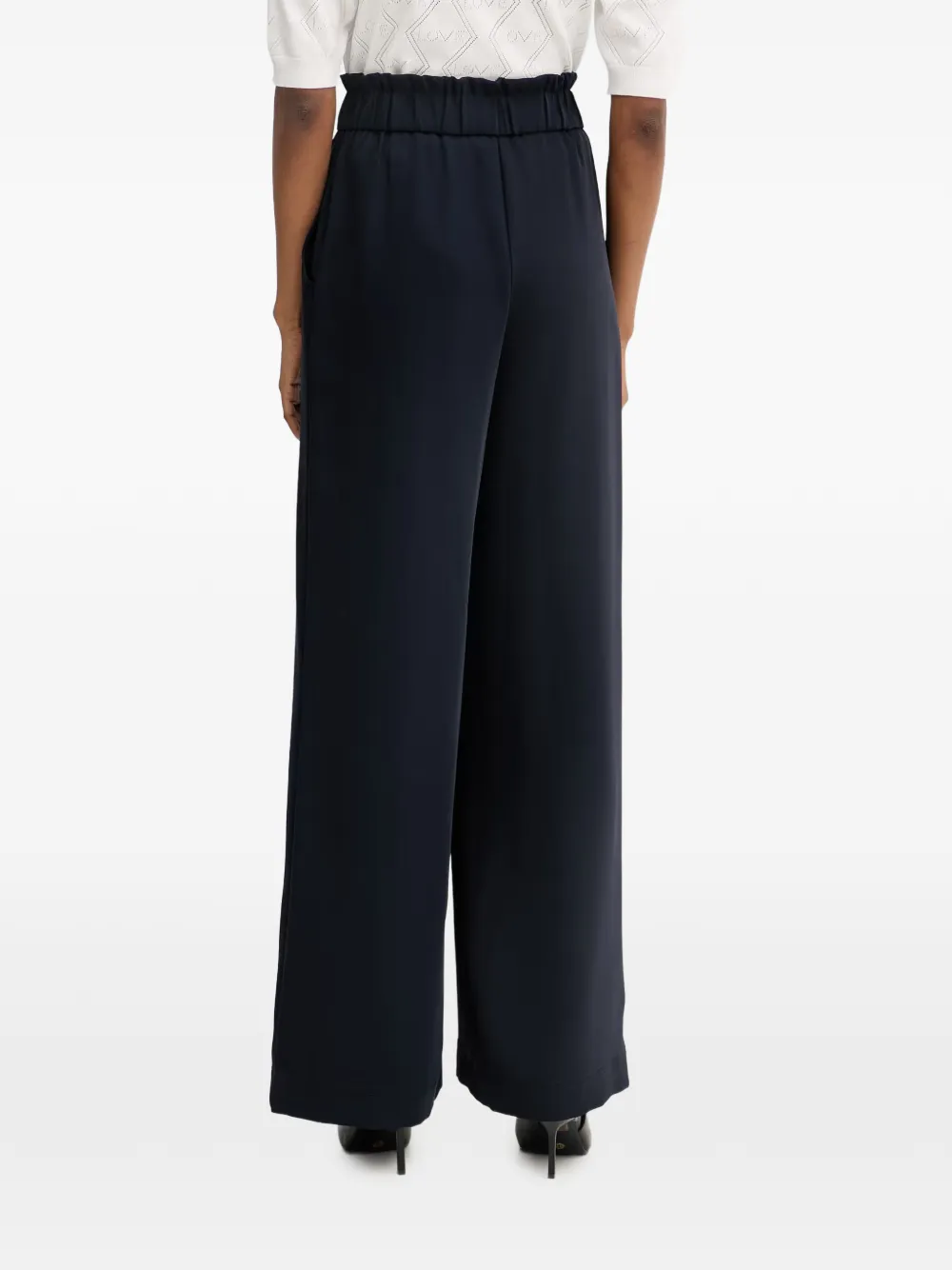 Morgan Broek met elastische tailleband Blauw