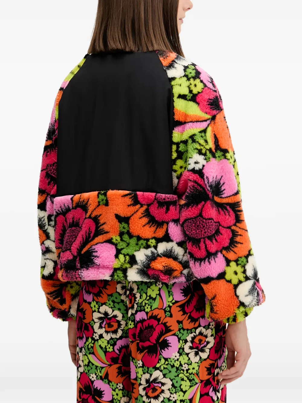 Rip Curl x FARM Rio Blooming floral-print panelled jacket Zwart