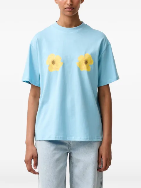 NEVER FULLY DRESSED camiseta con estampado floral