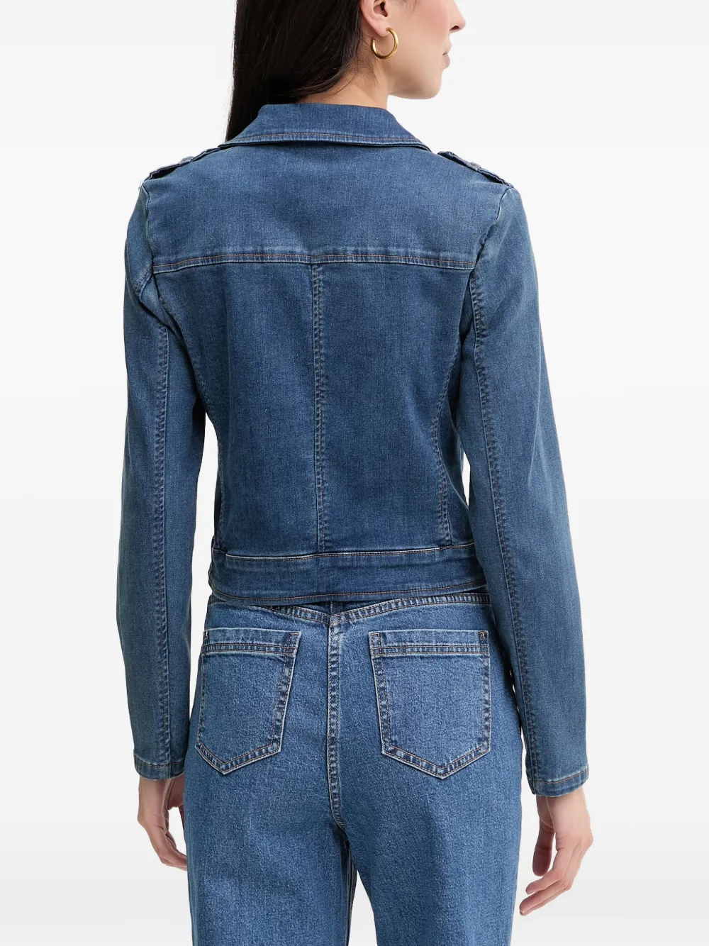 Morgan Denim jack Blauw