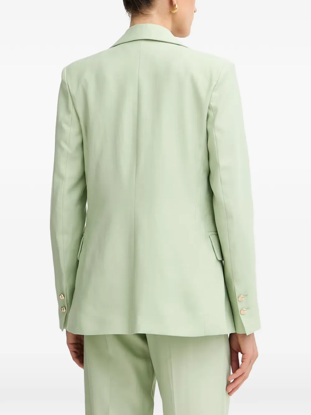 Morgan VMEDI.F single-breasted notched-lapels blazer Groen