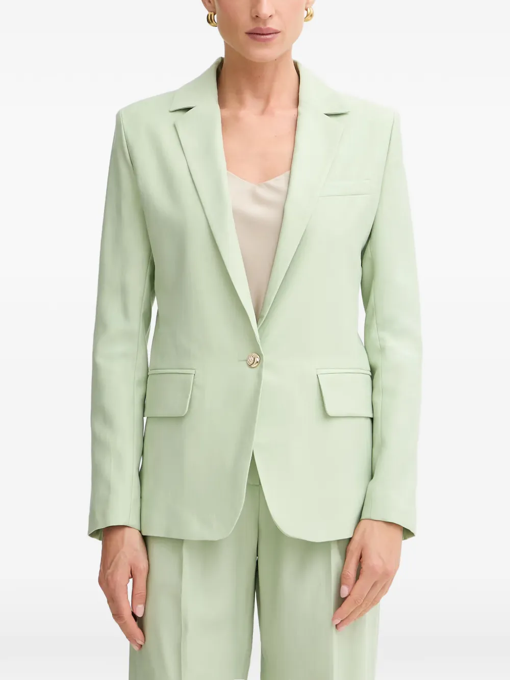 Morgan Vmedi.f Single-breasted Notched-lapels Blazer In Green