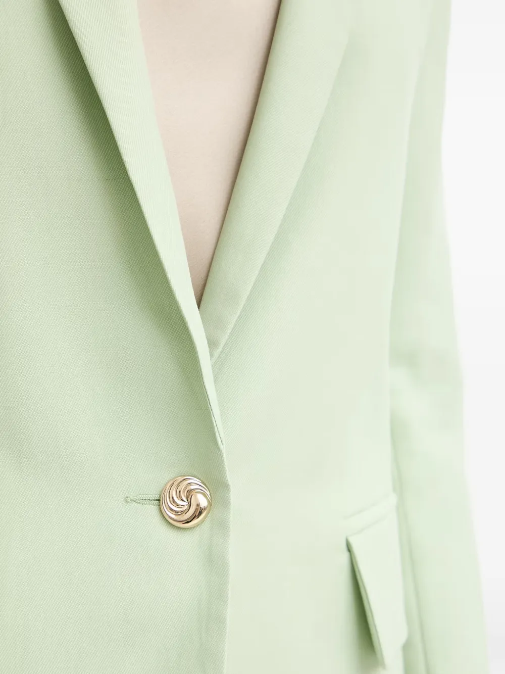Morgan VMEDI.F single-breasted notched-lapels blazer Groen