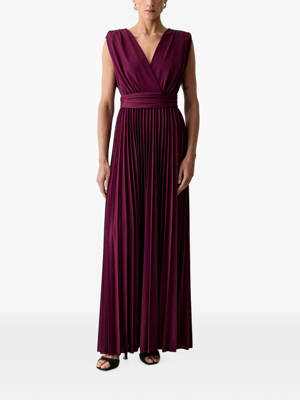 Morgan pleated wrap-style dress - Viola