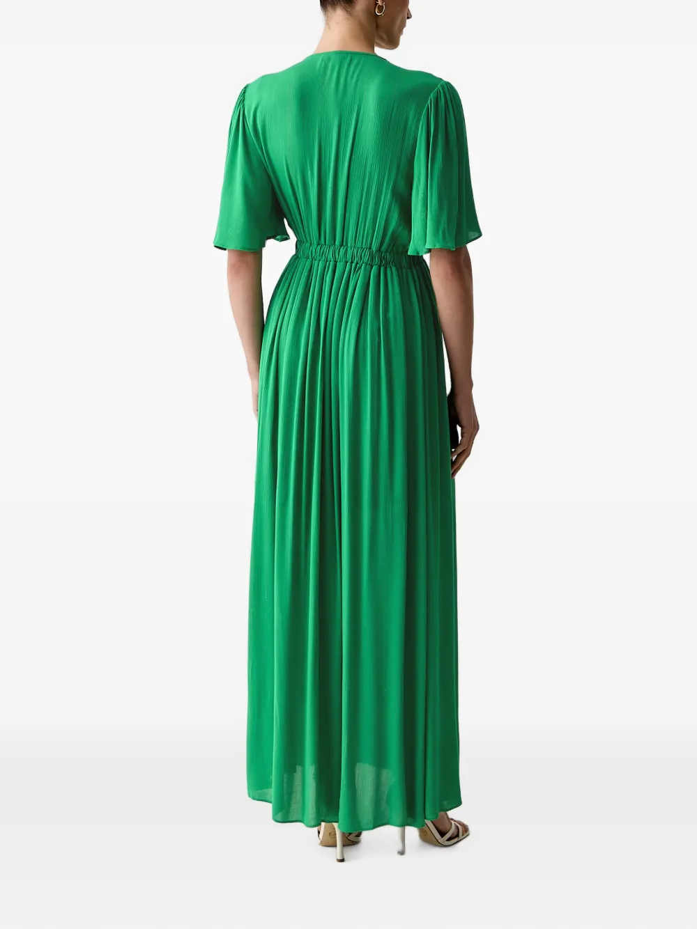 Morgan Geplooide maxi-jurk Groen