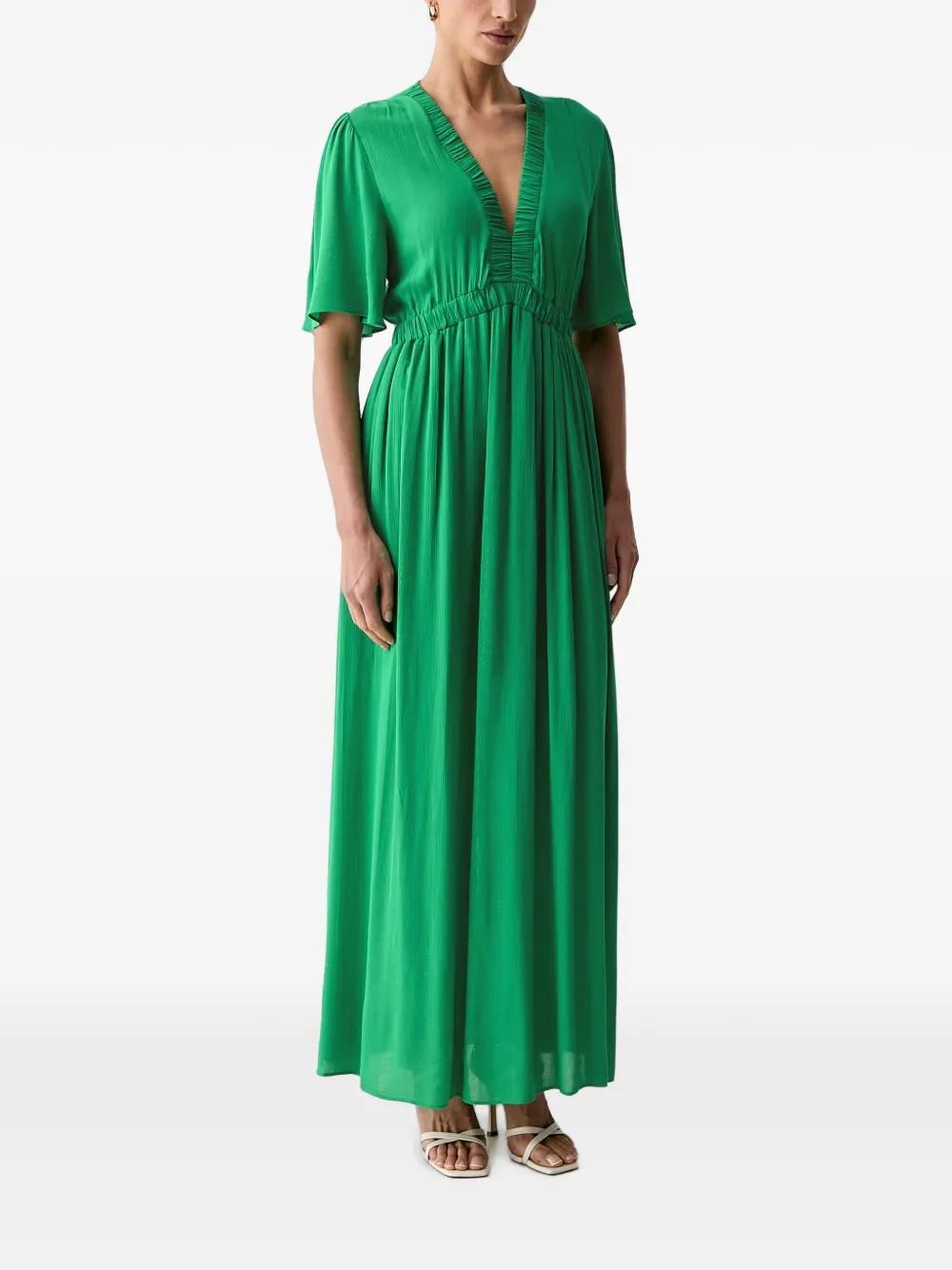 Morgan Geplooide maxi-jurk Groen